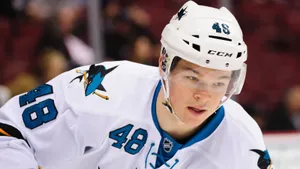 Tomas Hertl Captivating The Crowd In San Jose Sharks Game Wallpaper