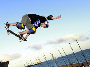 Tony Hawk Birdman Over Ocean Wallpaper