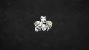 Tony Montana Money Power Illustration Wallpaper