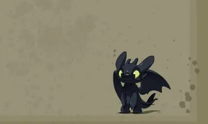 Toothless Dragon Cute Pose Wallpaper
