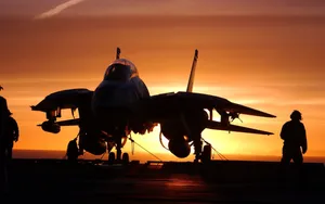 Top Gun Scenic Jet Fighter Scene Wallpaper