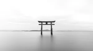 Torii Gate Serenity Waterfront Wallpaper