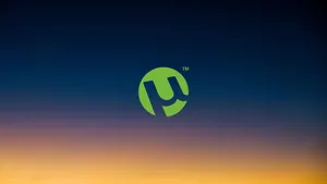 Torrent Logo Illuminating Light Background Wallpaper