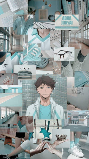 Toru Oikawa Aesthetic Collage Wallpaper