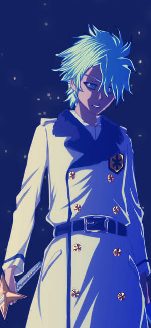 Toshiro Hitsugaya Wearing A Coat Bleach Iphone Wallpaper