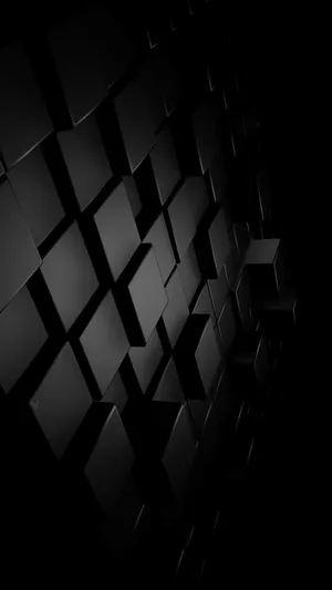 Total Black 3d Stack Of Blocks Wallpaper