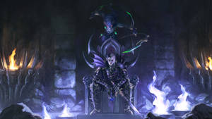 Total War Warhammer Armored Elf On Throne Wallpaper