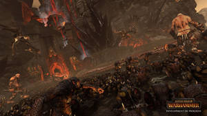 Total War Warhammer Orc And Human Battle Wallpaper