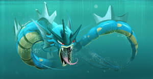 Tour The Depths Of The Sea With Gyarados Wallpaper