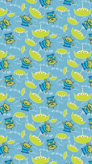 Toy Story Alien Pattern Wallpaper