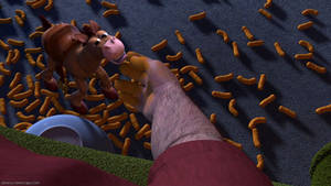 Toy Story Bullseye Eating Wallpaper