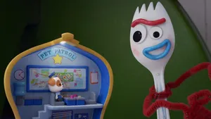 Toy Story Forky And Pet Patrol Wallpaper