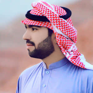 Traditional Arab Man Wearing Kandora Wallpaper