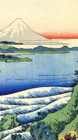 Traditional Japanese Brush Painting Of Shishi-mai Wallpaper