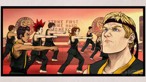 Train Hard, Be Ruthless: A Cobra Kai Warrior Wallpaper