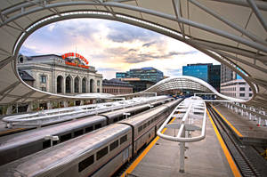 Trains At Union Station Wallpaper