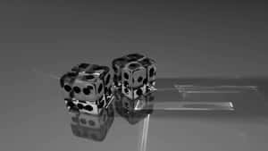 Transparent Dice Reflection Wallpaper