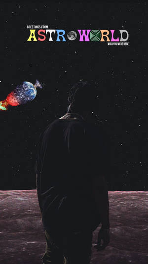 Travis Scott Astroworld With Apocalypse Background Wallpaper
