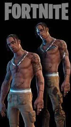 Travis Scott Performing In Fortnite: A Stunning Virtual Concert Wallpaper