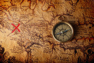 Treasure Map Compass Wallpaper