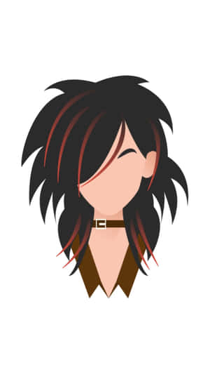 Trendy Cute Emo Girl With Purple Highlights Wallpaper