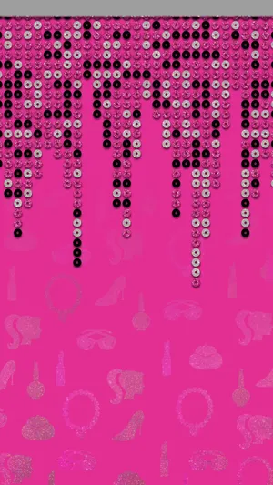 Trendy Hot Pink Beaded Necklace On Barbie Wallpaper