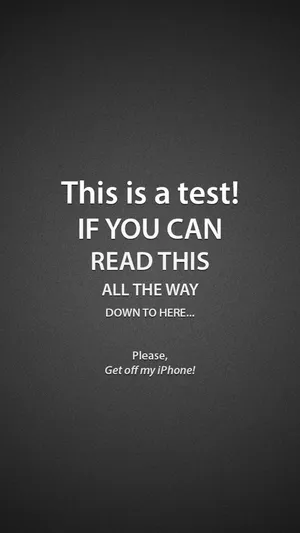 Tricky Lock Screen Eye Test Wallpaper