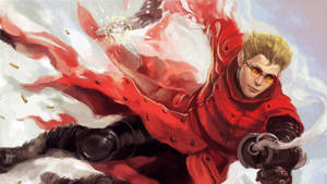 Trigun Main Protagonist Running Wallpaper