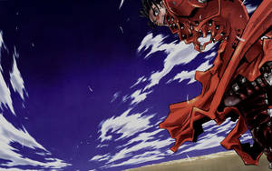 Trigun Vash In Desert Isometric Shot Wallpaper