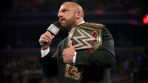 Triple H Speaking Celebratory Speech Wallpaper