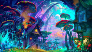 Trippy Aesthetic Fantasy Land Wallpaper