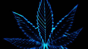 Trippy Dark Marijuana Leaf Wallpaper