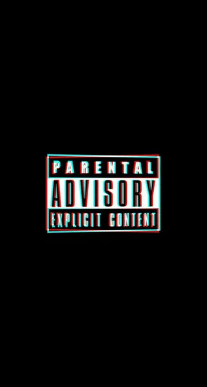 Trippy Dark Parental Advisory Logo Wallpaper