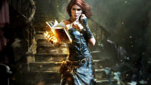 Triss Merigold Magic Spell Casting Wallpaper