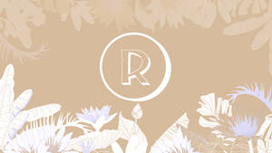 Tropical Beige R Alphabet Wallpaper