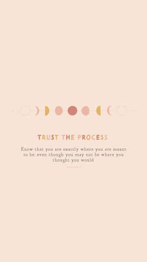 Trust The Process - A Quote With A Pink Background Wallpaper
