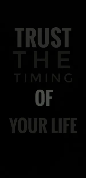 Trust The Timing Quote Wallpaper