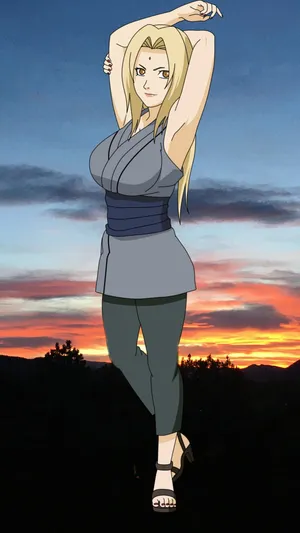 Tsunade Iphone Sunset Wallpaper