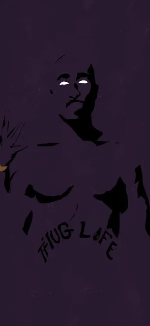 Tupac Shakur Minimalist Art Wallpaper