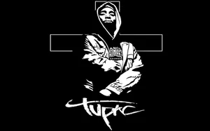 Tupac Shakur Outlined Art Wallpaper