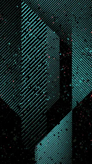 Turquoise Line Pattern Wallpaper