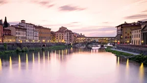Tuscany Florence Cityscape Ponte Vecchio Wallpaper