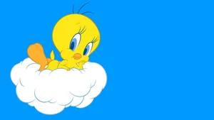 Tweety Bird On White Cloud Wallpaper