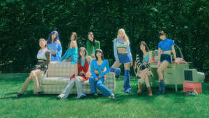 Twice 4k With Couch Outdoors Wallpaper