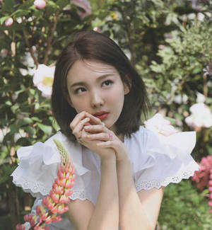 Twice Nayeon In A Garden Wallpaper