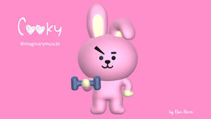 Two Adorable Cooky Bt21 Characters Indoor Wallpaper