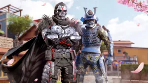 Two Men In Armor Standing Next To Each Other Wallpaper