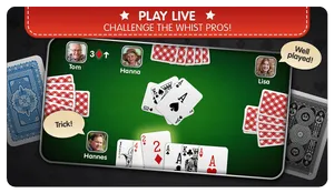 Two People Engaged In A Serious Game Of Whist Wallpaper