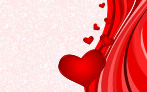 Two Red Hearts Making Love Wallpaper