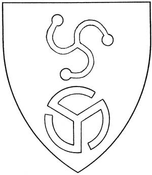 Two Triskelions On Heater Shield Wallpaper